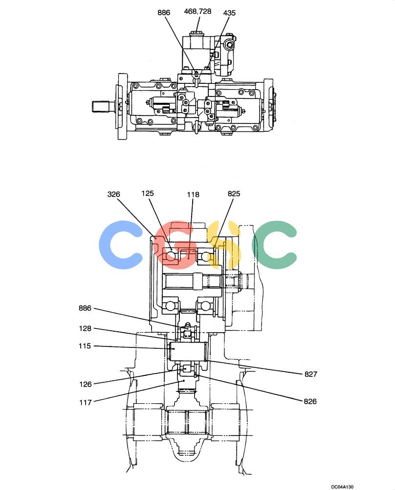 纽荷兰零件查询(EH130) - CRAWLER EXCAVATOR (3/04-) (08 -29[00]) - CASE ASSY, GEAR New Holland Constructuion