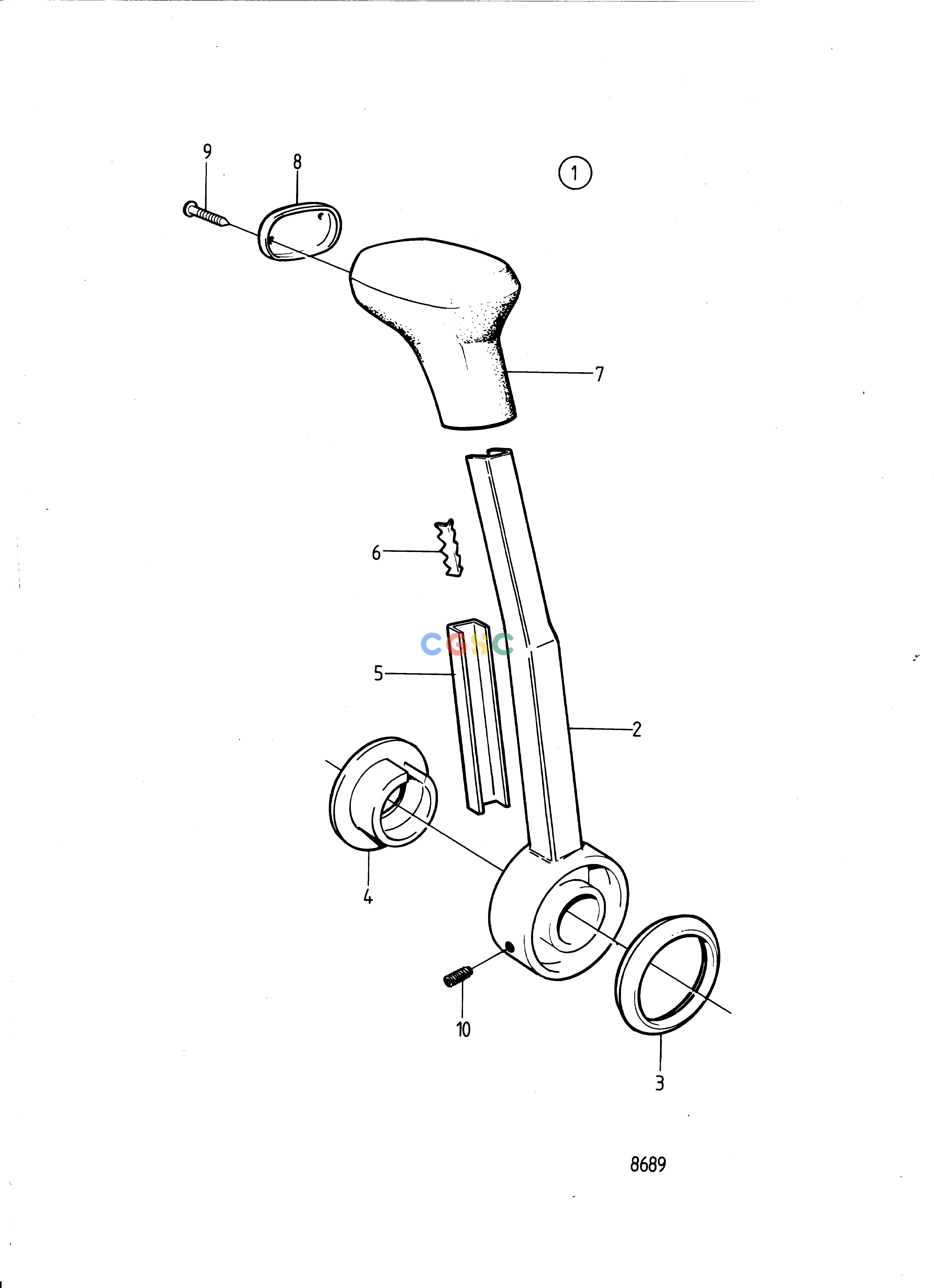 沃尔沃零件查询TMD41B; D41B; TAMD41B; AD41B; AD41BJMiscellaneous EquipmentHandle for ControlEPC Volvo Penta Parts catalog