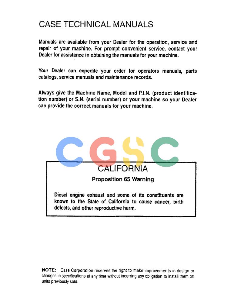 凯斯零件查询(1002) - CONCORD AIR SYSTEM (9/81-12/01) (59) - CASE TECHNICAL MANUALS Case Agriculture