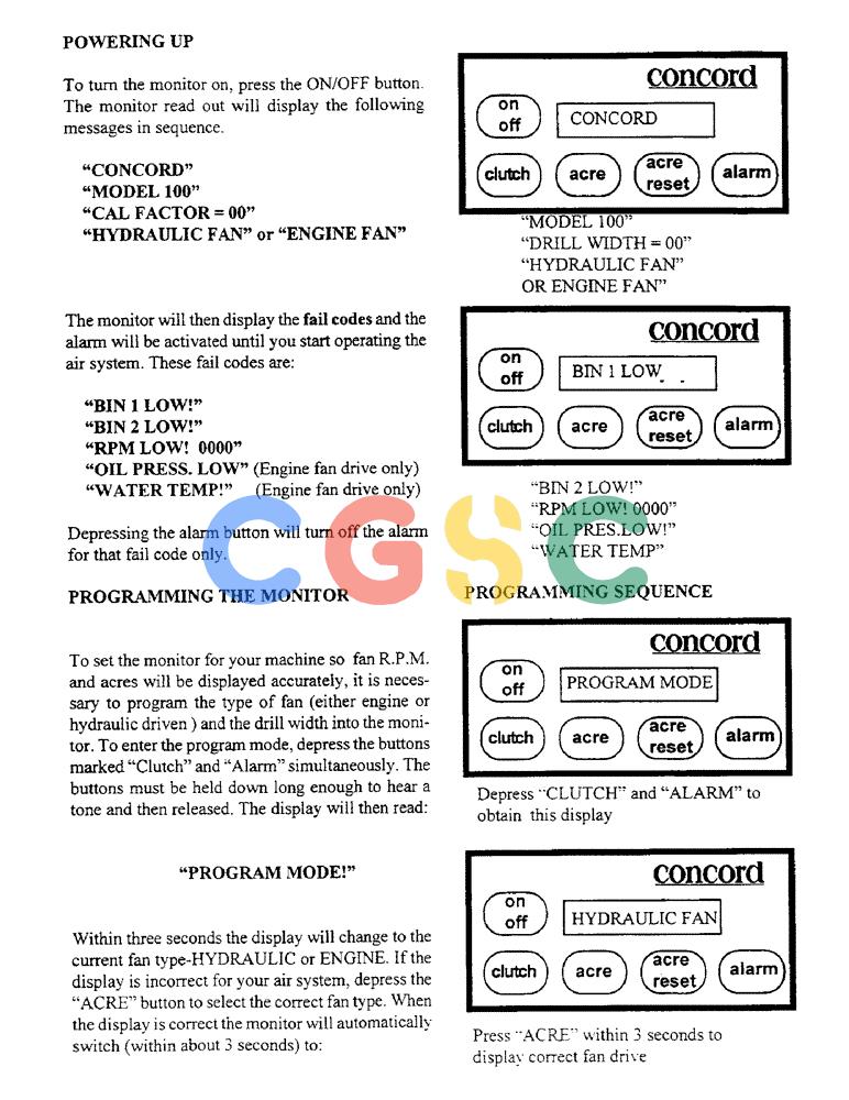 凯斯零件查询(2400) - CONCORD AIR SYSTEM (1/96-12/99) (C23) - MODEL 100 MONITOR SYSTEM, CONTINUED Case Agriculture