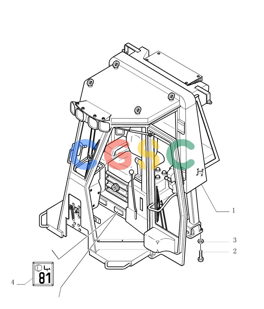 纽荷兰零件查询(DC150PS) - CRAWLER DOZER (9.653[01]) - ROPS CAB WITH CONDITIONER - OPTIONAL CODE 76076874 New Holland Constructuion