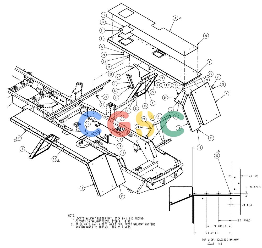 凯斯零件查询(FLX4010) - FLOATER (8/04-8/06) (04-017) - WALKWAY GROUP Case Agriculture
