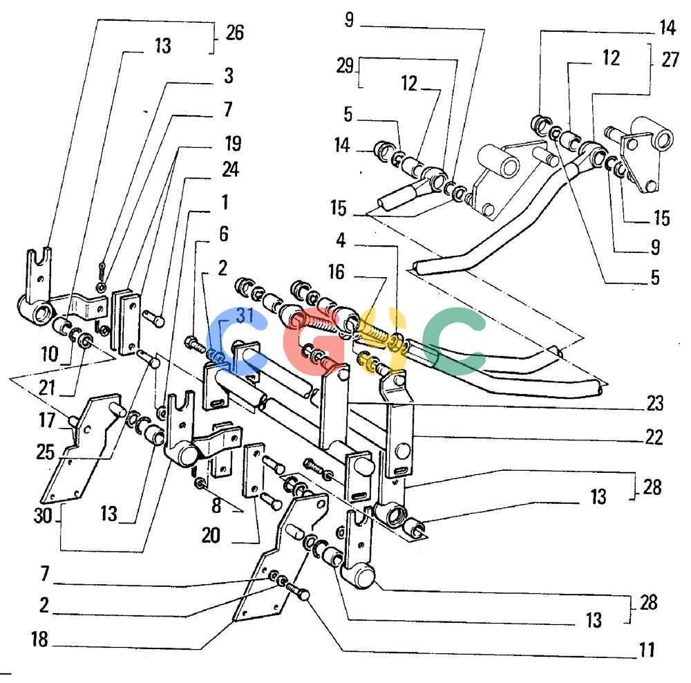 纽荷兰零件查询(FL5B) - CRAWLER LOADER (B2.10[002]) - GEARSHIFT INNER CONTROLS New Holland Constructuion
