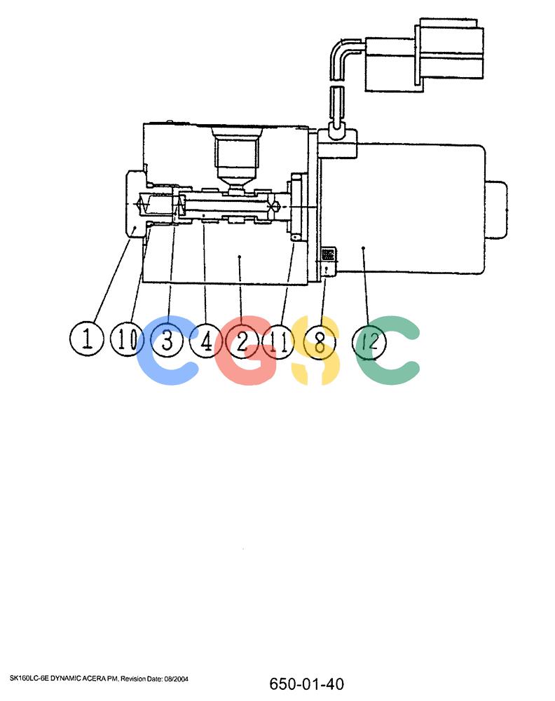 神钢零件查询(SK160LC-6E) - DYNAMIC ACERA EXCAVATOR 08/2004 ASN YM03U0523 (8/04-12/07) (07-017) - VALVE, SOLENOID, P/N YN35V00010F2 Kobelco