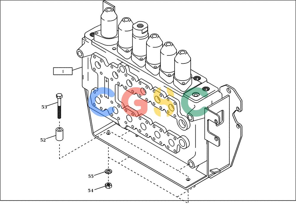 纽荷兰零件查询(EC270) - CRAWLER EXCAVATOR (7/00-) (23.610[002]) - CONTROL BLOCK INSTALL.MATERIAL (S/N 727002-UP) New Holland Constructuion