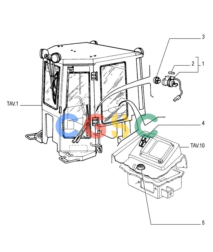 纽荷兰零件查询(FD175) - CRAWLER DOZER (N.A. VERSION)(S/N 061640 & AFTER) (1/93-) (5.652[04]) - ROPS CAB New Holland Constructuion