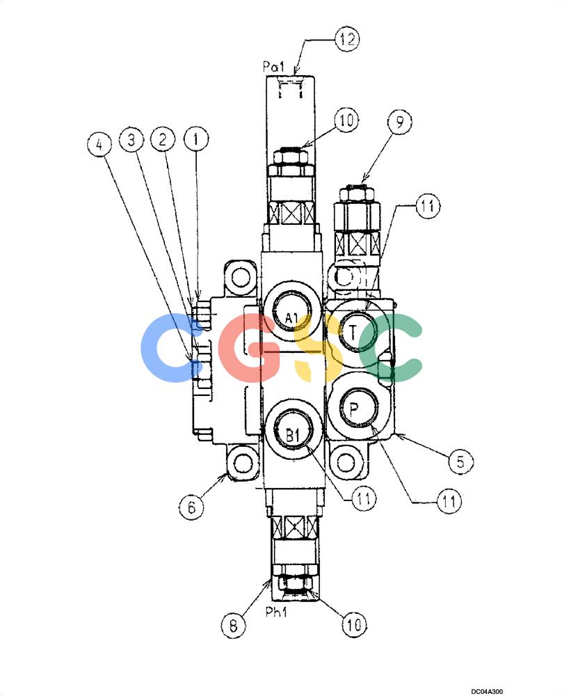 纽荷兰零件查询(EH160) - CRAWLER EXCAVATOR (9/03-) (08 -77[00]) - VALVE ASSY - CONTROL, ROTATION (YY30V00008F1) New Holland Constructuion