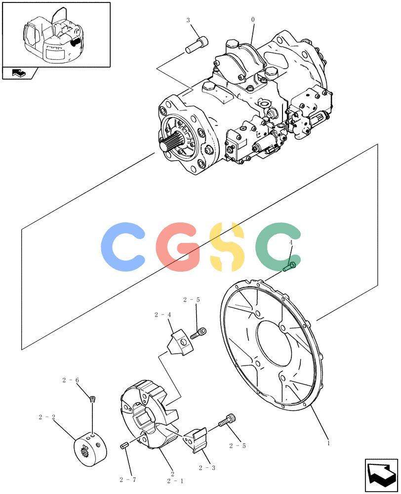 纽荷兰零件查询(E235BSR) - CRAWLER EXCAVATOR (5/07-) (1.030[01]) - HYDRAULIC PUMP New Holland Constructuion