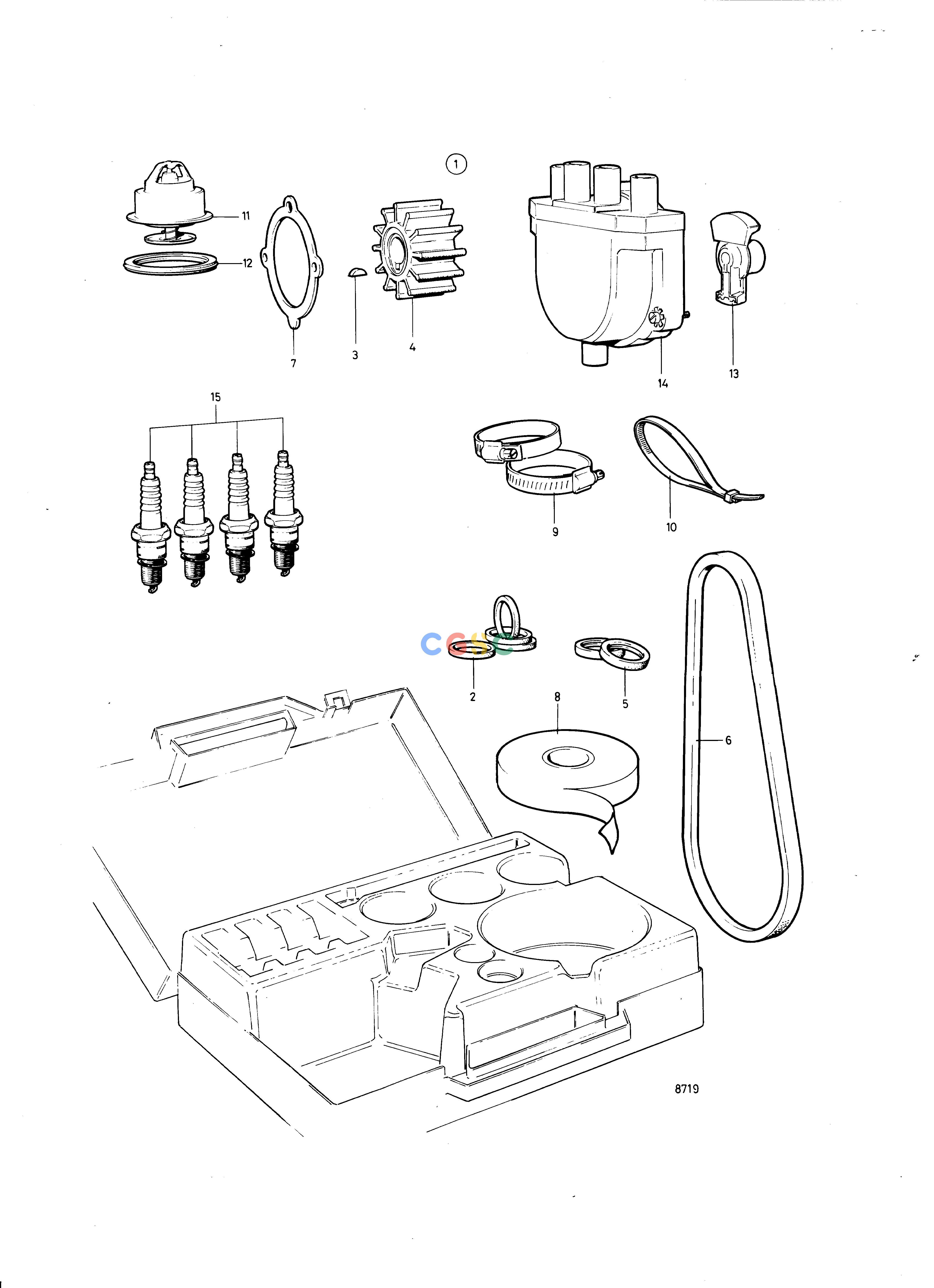 沃尔沃零件查询251AMiscellaneous EquipmentOn Board KitEPC Volvo Penta Parts catalog