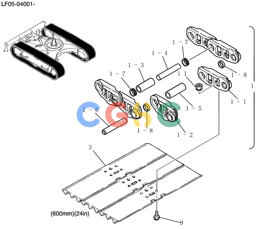 纽荷兰零件查询(E80BMSR) - CRAWLER EXCAVATOR ASN LF05-04001 - (N8TA18060) (380-17-1[1]) - SHOE ASSY New Holland Constructuion