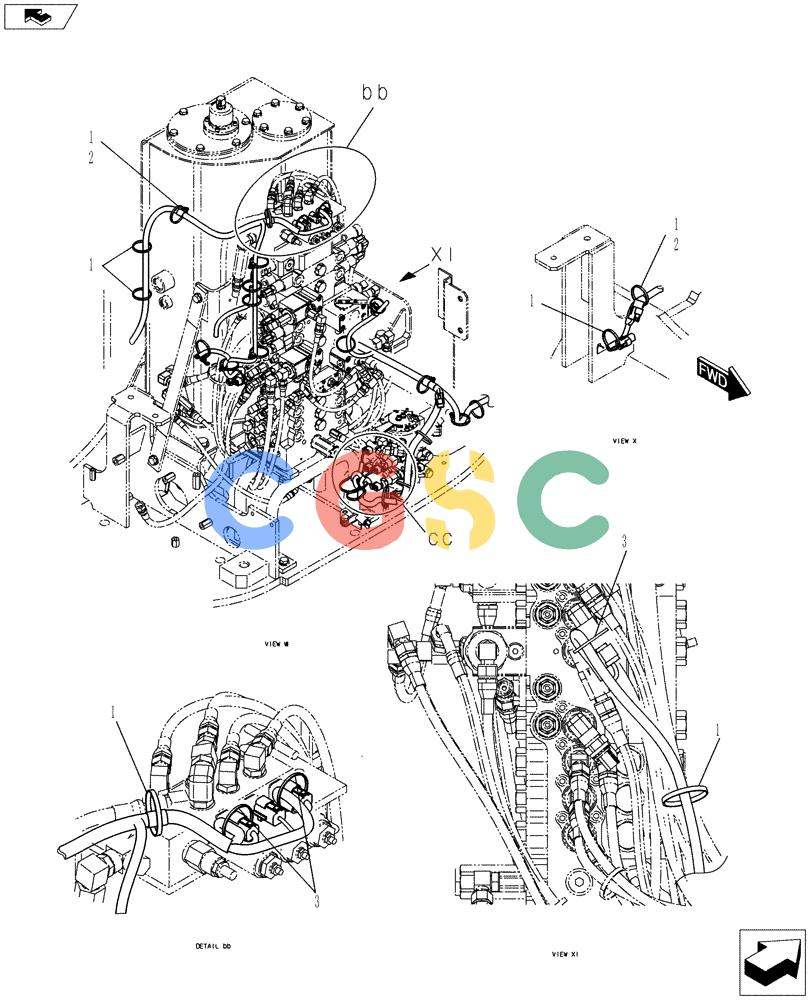 纽荷兰零件查询(E80BMSR) - COMPACT CRAWLER EXCAVATOR ASN LF06-04501 (NBTA18037) (01-083[03]) - HARNESS ASSEMBLY, UPPER New Holland Constructuion