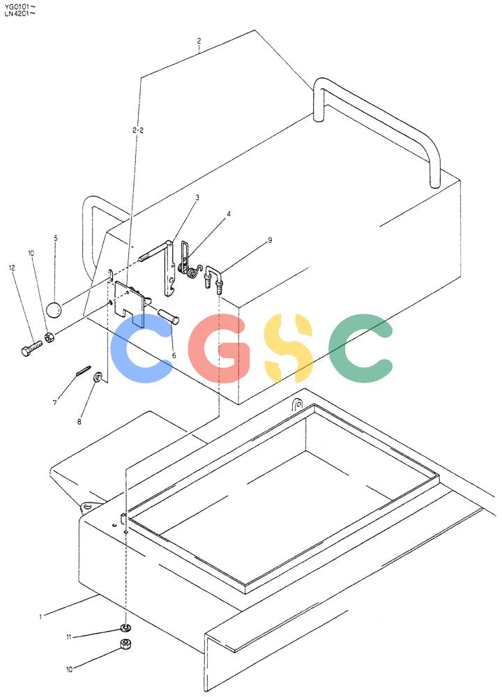 神钢零件查询(K907CLC) - EXCAVATOR BTW YG0101 - YG0500 (1/85-12/03) (02-022) - LOCK ASSY Kobelco