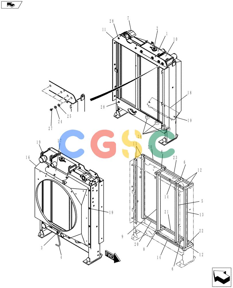 神钢零件查询(ED150-2) - BLADE RUNNER EXCAVATOR/DOZER ASN LH01-01001 (1/09-12/12) (01-007[02]) - RADIATOR INSTALLATION Kobelco