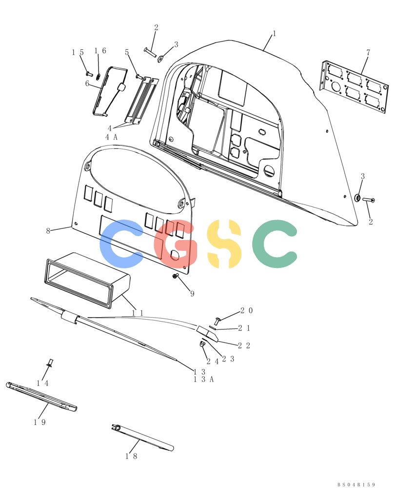 纽荷兰零件查询(DC85) - CRAWLER DOZER (8/04-) (04-17) - CONSOLE, FRONT - CANOPY, ROPS New Holland Constructuion