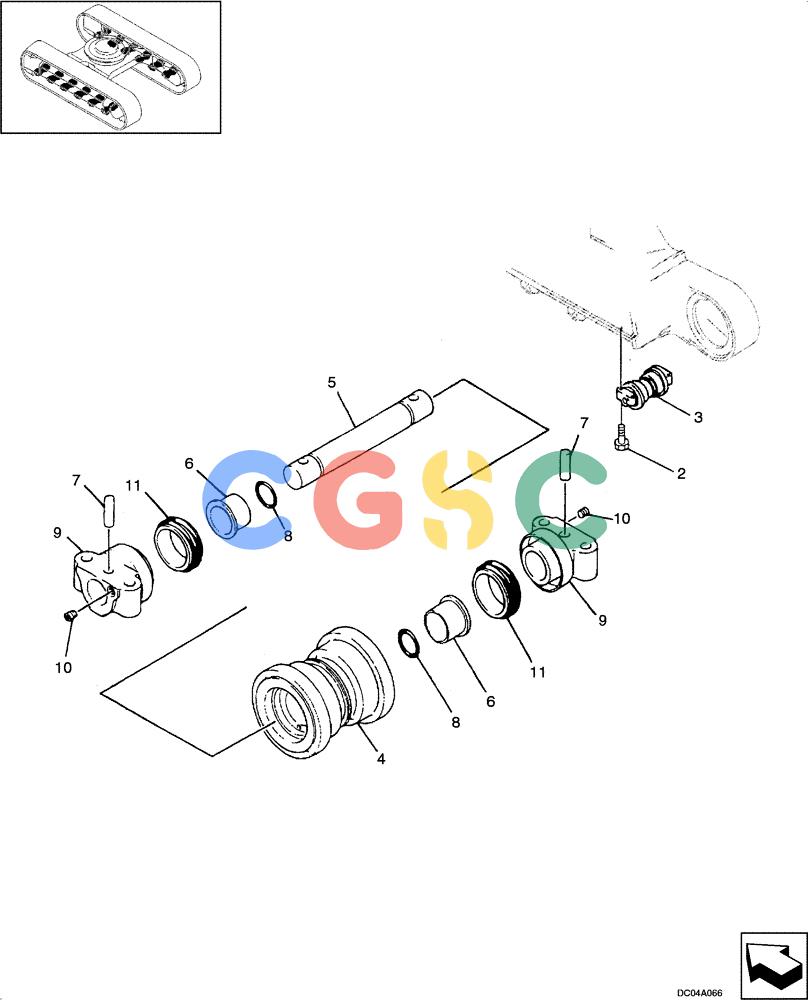 纽荷兰零件查询(EH130) - CRAWLER EXCAVATOR (3/04-) (05 -06[00]) - TRACK - ROLLER ASSY New Holland Constructuion