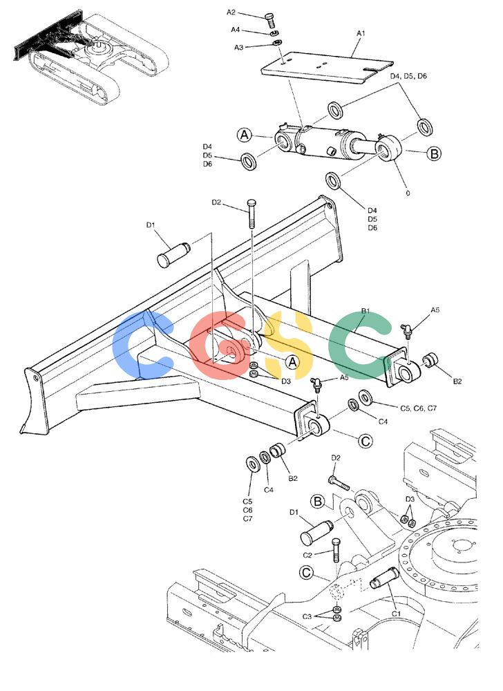 纽荷兰零件查询(EH80) - MIDI CRAWLER EXCAVATOR ASN LF04-02000 (N4TA18001 thru N4TA18010, ASN N5TA18011 -) (NA) (1/ (125) - DOZER ASSEMBLY New Holland Constructuion