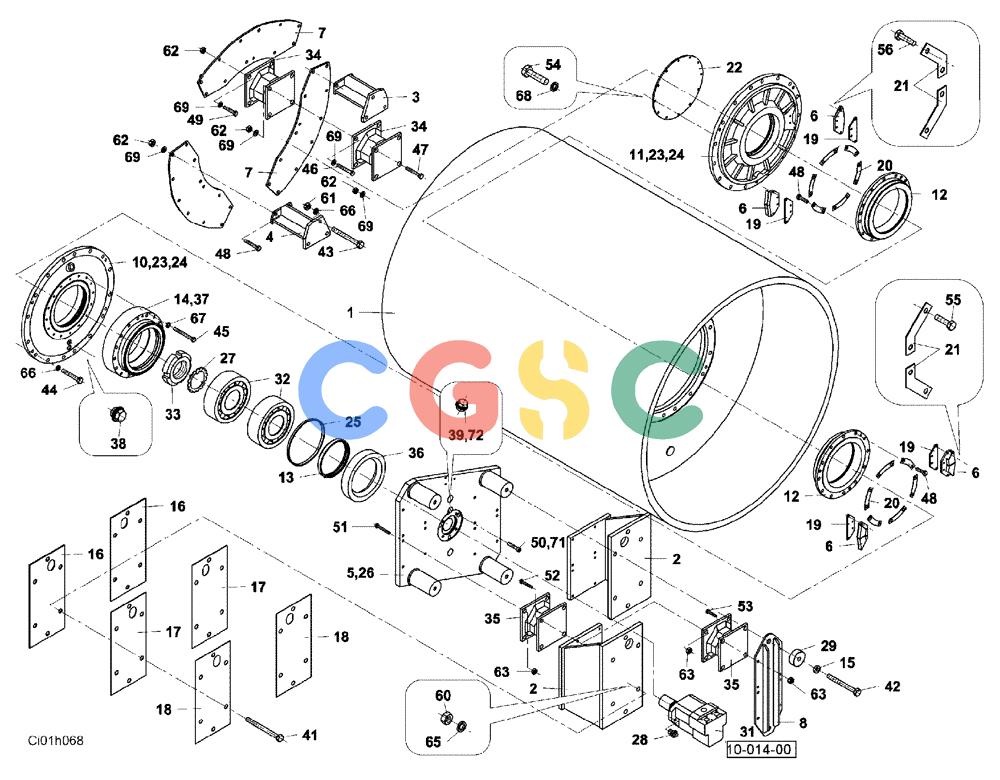 纽荷兰零件查询(CV2000) - VIBRATORY ROLLER (12-008-00[01]) - VIBRATORY DRUM New Holland Constructuion
