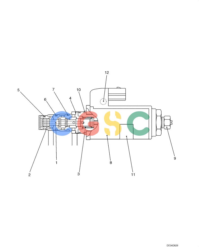 纽荷兰零件查询(E130) - CRAWLER EXCAVATOR (N.A.) (1/06-) (08 -59[00]) - VALVE ASSY, SOLENOID (YT35V00014F1) New Holland Constructuion