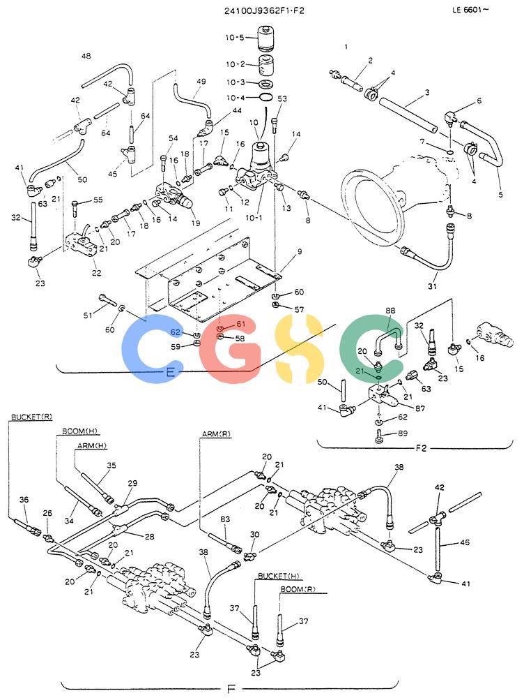 神钢零件查询(K903) - MARK II EXCAVATOR BTW LE6601 - LE7871 (1/88-12/03) (03-003[02]) - REMOTE-CONTROL ASSY Kobelco