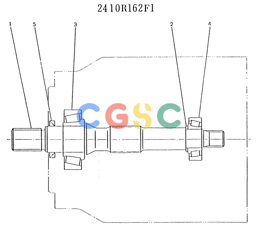 神钢零件查询(K903) - MARK II EXCAVATOR BTW LE6601 - LE7871 (1/88-12/03) (11-002) - SHAFT ASSY (P/N 2410R162F1) Kobelco