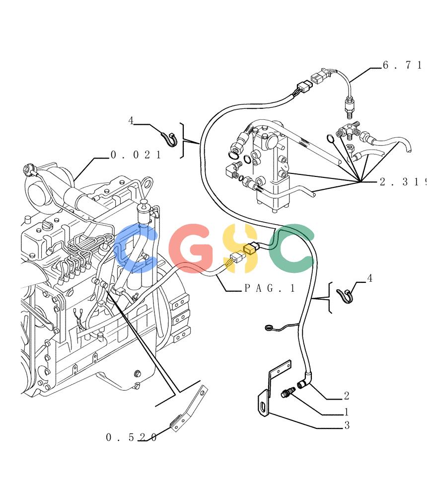 纽荷兰零件查询(DC180PS) - CRAWLER DOZER (11/00-) (6.711[05]) - ELECTRICAL SYSTEM - ELECTRIC WIRING New Holland Constructuion