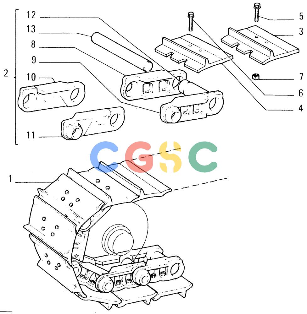 纽荷兰零件查询(FD14E) - CRAWLER DOZER (2.3470[001]) - TRACK CHAIN New Holland Constructuion
