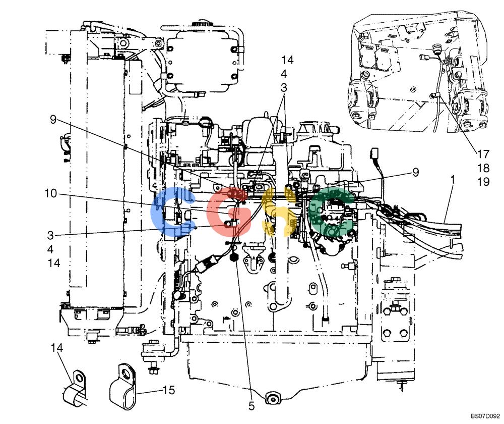 纽荷兰零件查询(D85) - CRAWLER DOZER - NA (1/06-) (04-10) - HARNESS, ENGINE (LEFT-HAND SIDE AND REAR) New Holland Constructuion