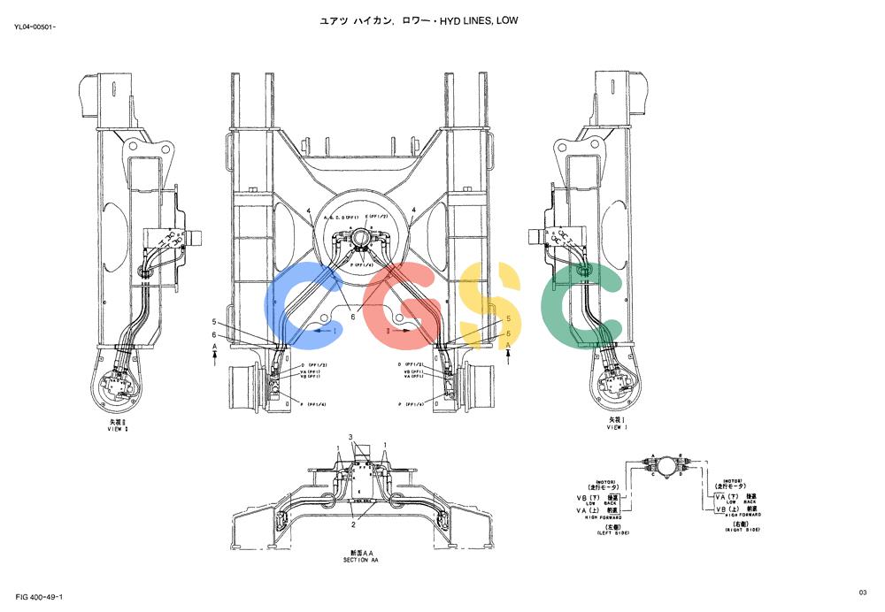 神钢零件查询(ED150-1E) - BLADE RUNNER EXCAVATOR/DOZER ASN YL05-00555 (11/03-12/04) (02-014[01]) - HYD LINES, LOW Kobelco