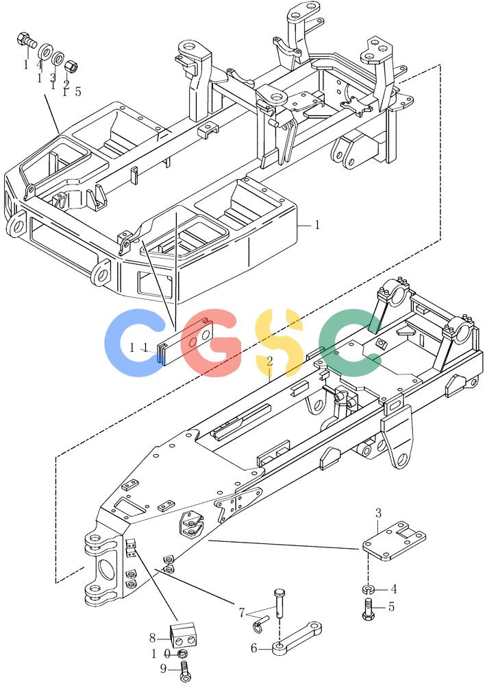 纽荷兰零件查询(AD250) - ARTICULATED DUMP TRUCK (7/01-) (3.457/1[01A]) - FRAME New Holland Constructuion