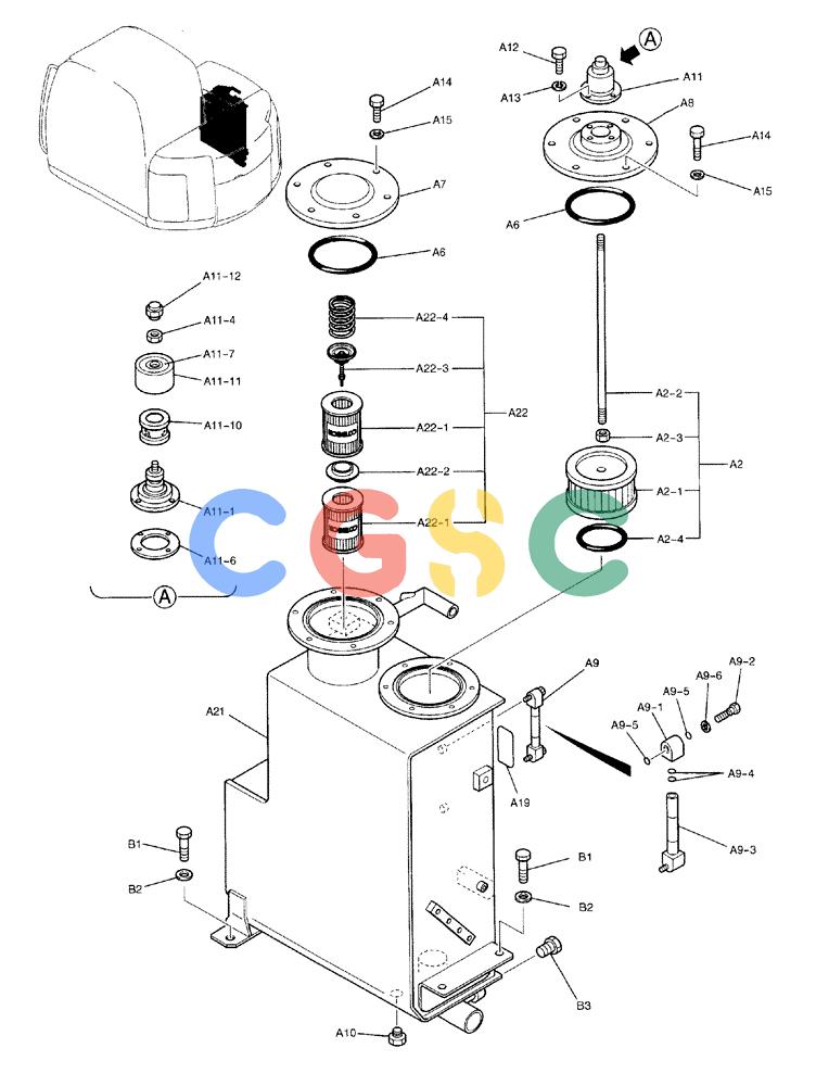 纽荷兰零件查询(EH70) - MIDI CRAWLER EXCAVATOR (N.A.) (1/05-) (014) - TANK ASSEMBLY, HYDRAULIC New Holland Constructuion