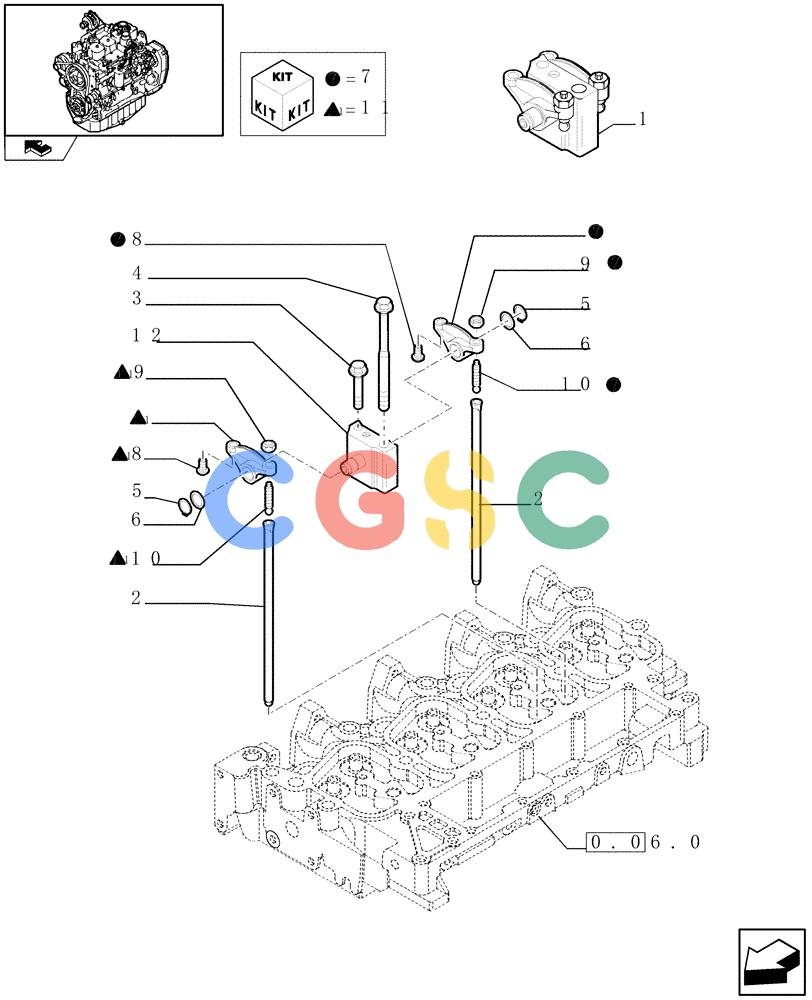 神钢零件查询(F4GE9484A J600) - ENGINE 504120790 - 87052264 (1/07-12/10) (0.06.6) - ROCKER SHAFT (2852867) Kobelco