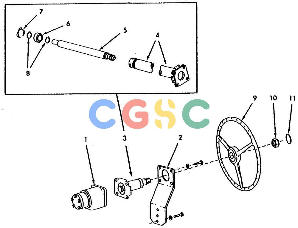纽荷兰零件查询(65B) - MOTORGRADERS (D2.11[003]) - STEERING WHEEL & MOUNTING New Holland Constructuion