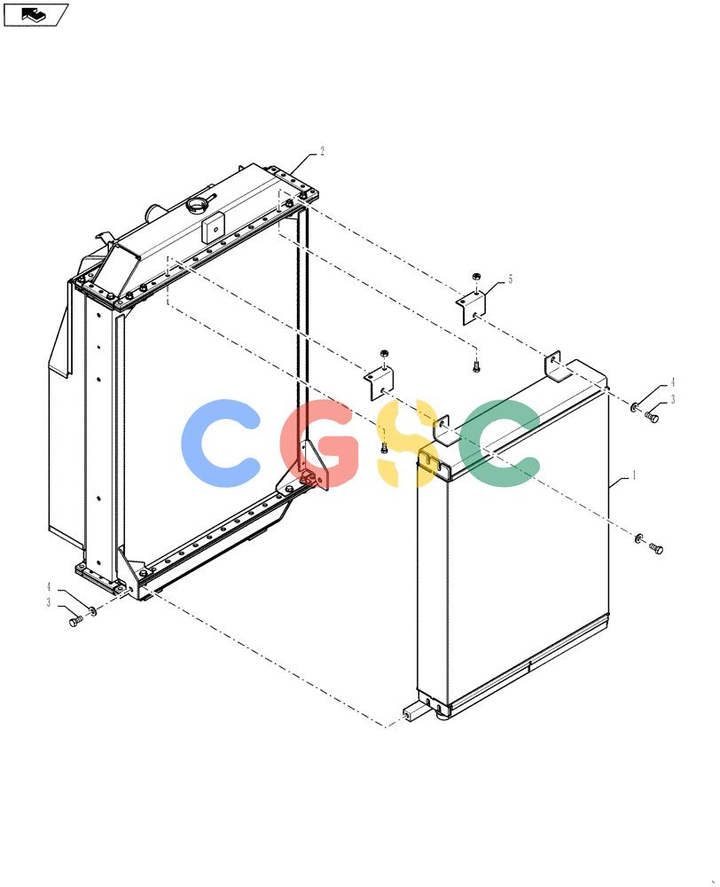 纽荷兰零件查询(D150B) - CRAWLER DOZER TIER 3 (HYDRO) (10/07-) (02-03) - RADIATOR/OIL COOLER ASSY New Holland Constructuion