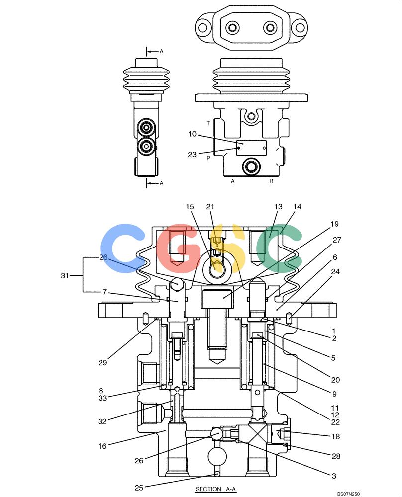 纽荷兰零件查询(E135B) - CRAWLER EXCAVATOR TIER 3 - ASN YH05-07001 (N8TA13006) (1/08-) (08-15[00]) - VALVE ASSEMBLY, PILOT (YN30V00080F1 & YN30V00080F2) New Holland Constructuion