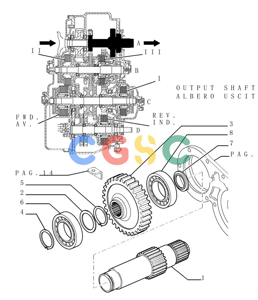 纽荷兰零件查询(DC180PS) - CRAWLER DOZER (11/00-) (1.211[24]) - TRANSMISSION - COMPONENTS New Holland Constructuion