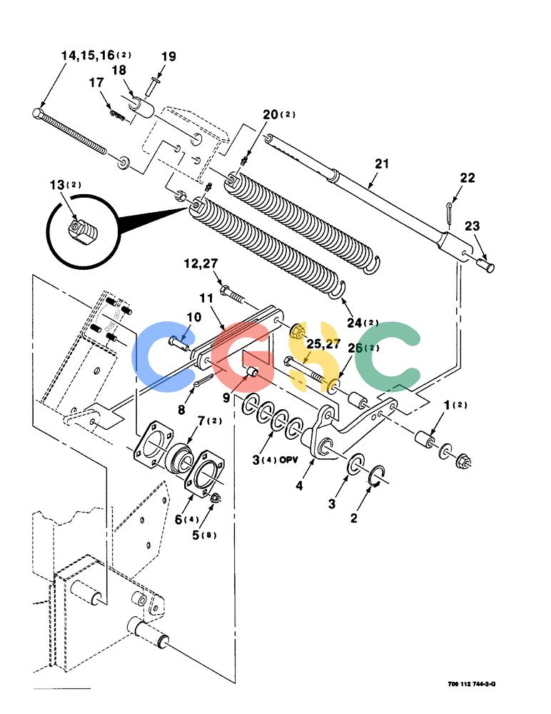 凯斯零件查询(8590) - CASE IH LARGE RECTANGULAR BALER (EUROPE) (1/97-12/98) (3-08) - PICKUP FLOTATION ASSEMBLY Case Agriculture