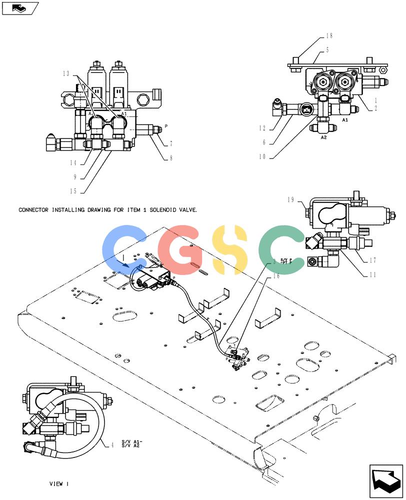 纽荷兰零件查询(E135BSRLC) - CRAWLER EXCAVATOR ASN YH06-08001 (01-034[01]) - CONTROL LINES, REMOTE New Holland Constructuion