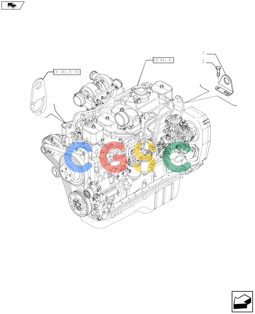 神钢零件查询(F4GE9684R J605) - ENGINE 5801404376 - 84370655 (11/13-) (10.012.04) - HOOKS - ENGINE (2852182) Kobelco