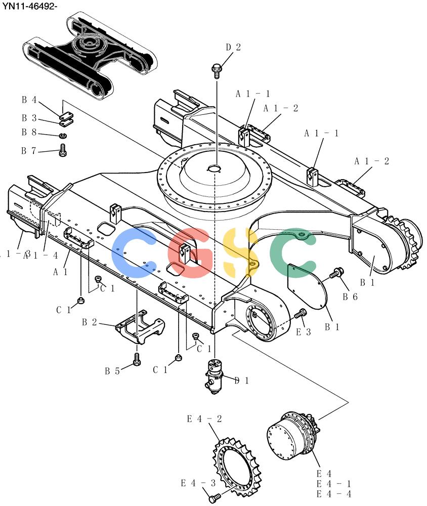神钢零件查询(200-8) - EXCAVATOR S/N YN11-45001 - (1/06-12/09) (330-01A-1) - LOW GROUP Kobelco