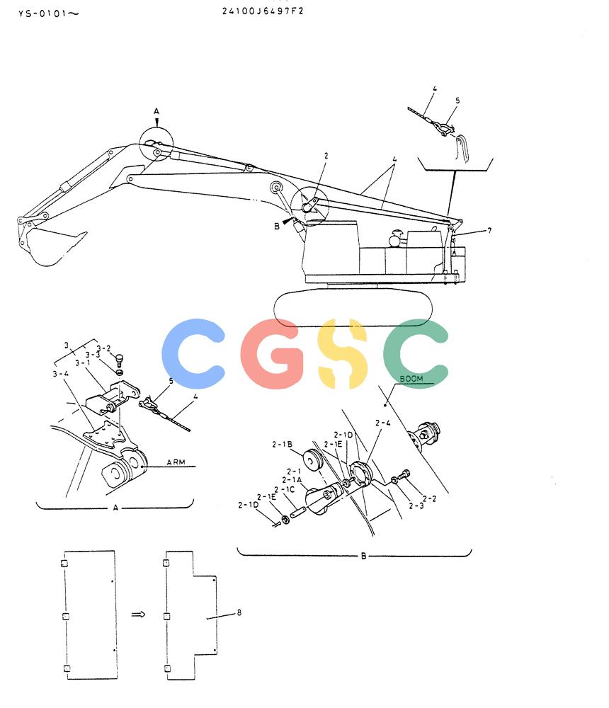 神钢零件查询(K916LC) - EXCAVATOR ASN YS0119 (1/87-12/03) (01-005) - COUNTER-WEIGHT REMOVE Kobelco
