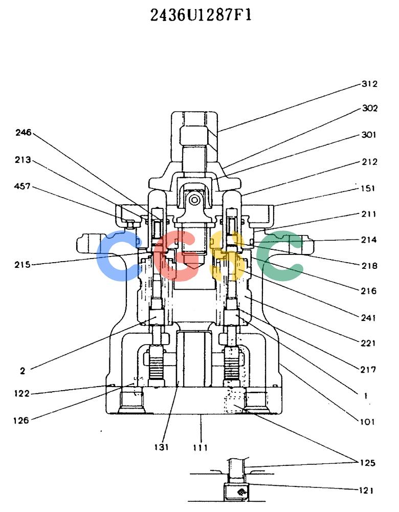 神钢零件查询(MD240BLC) - EXCAVATOR ASN LL1488 (1/80-12/06) (11-013) - VALVE ASSY, PILOT Kobelco