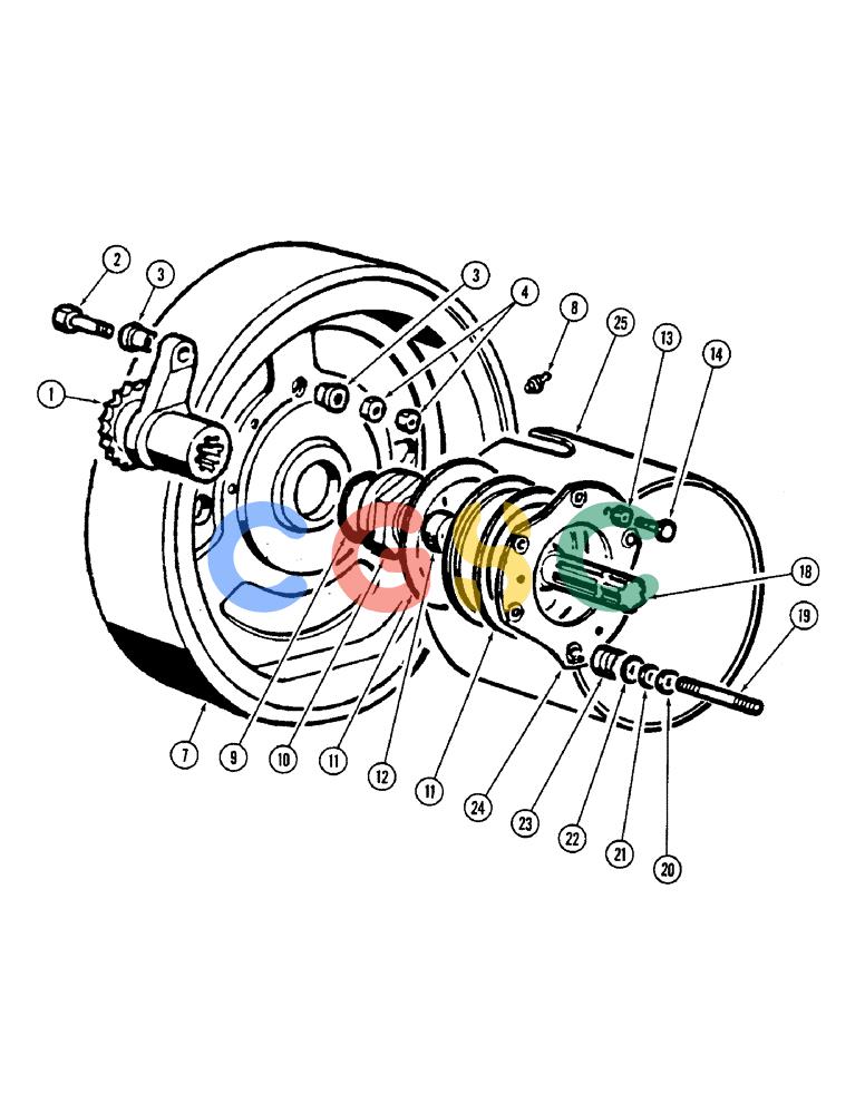 凯斯零件查询(5420) - CASE IH RECTANGULAR BALER (1/85-12/87) (9-36) - MAIN DRIVE FLYWHEEL AND CLUTCH Case Agriculture