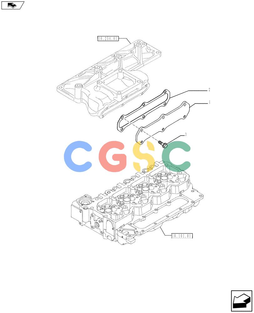 神钢零件查询(F4HFE413J A003) - ENGINE 5801404986 - 84371228 (1/10-) (10.254.04) - INTAKE MANIFOLD - HEATER (2854699) Kobelco