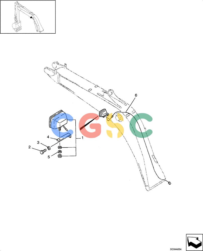 纽荷兰零件查询(EH130) - CRAWLER EXCAVATOR (3/04-) (04 -13[00]) - LAMP MOUNTING - BOOM New Holland Constructuion