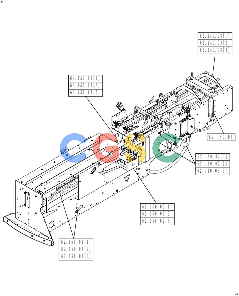 凯斯零件查询(SB541C) - SMALL SQUARE BALER (9/09-12/10) (00.000.62) - PICTORIAL INDEX, BALE CHAMBER Case Agriculture