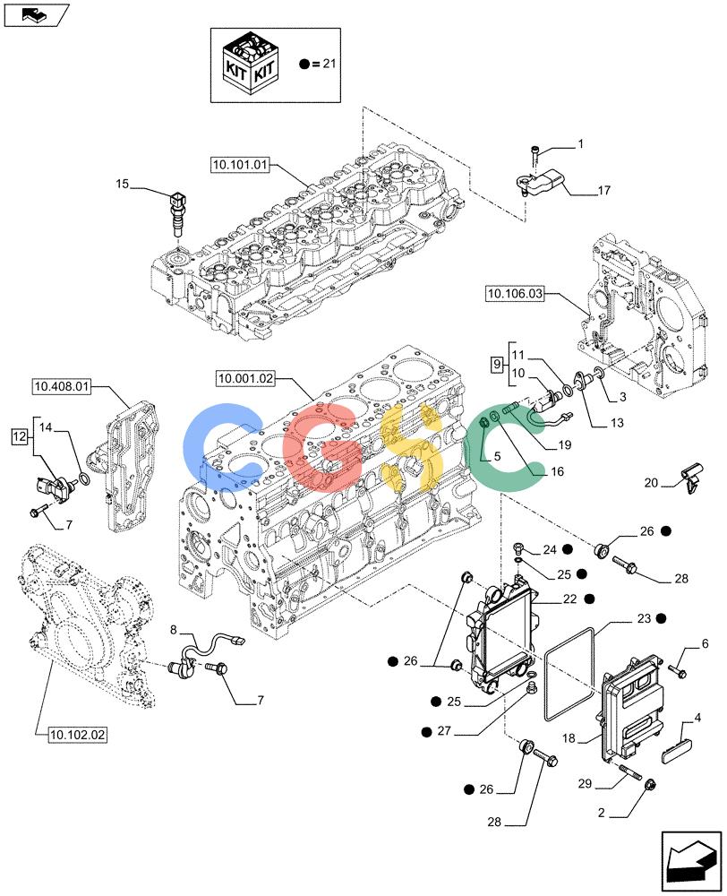 神钢零件查询(F4HFE613U A005) - ENGINE 5801366315 - 84169137 (3/10-) (55.640.01) - ELECTRONIC INJECTION (504092213) Kobelco