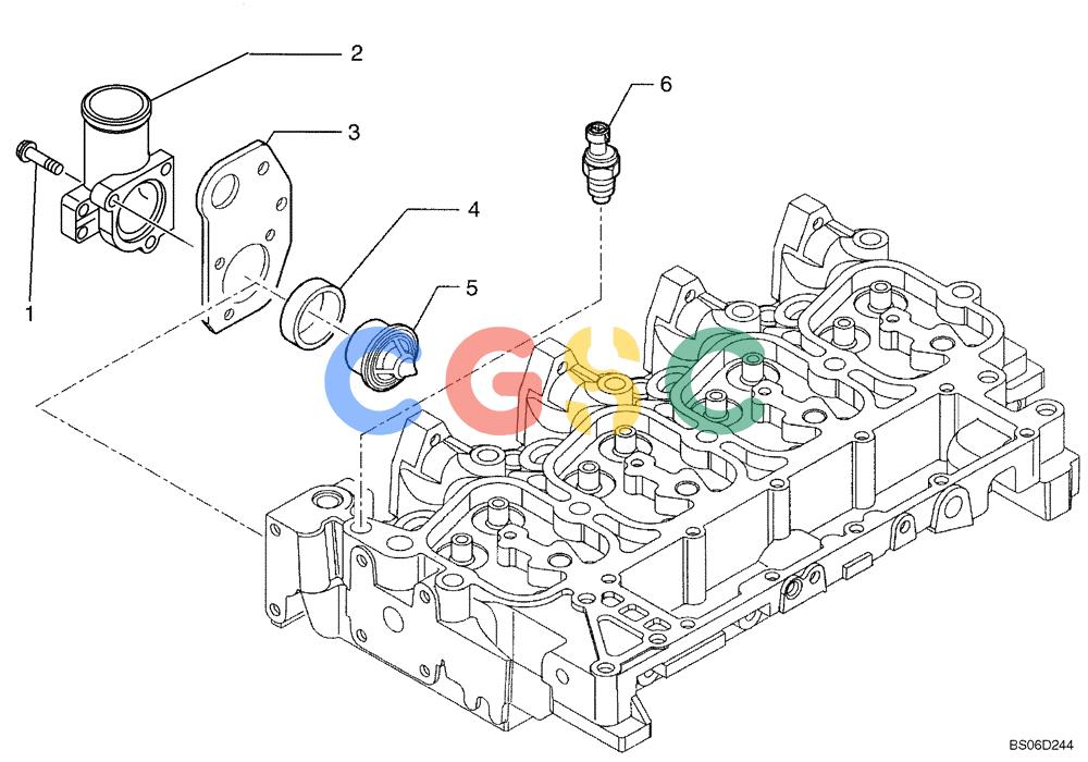 纽荷兰零件查询(DC75) - CRAWLER DOZER (8/04-) (02-37) - THERMOSTAT - ENGINE COOLING SYSTEM New Holland Constructuion