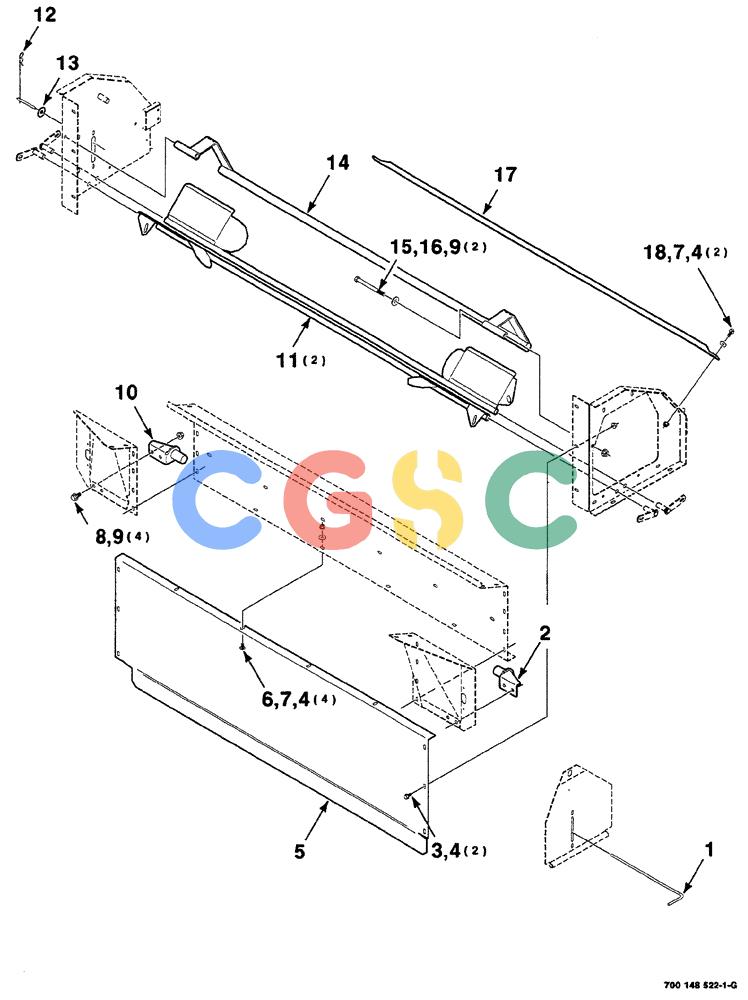 凯斯零件查询(RS561A) - CASE IH ROUND BALER (1/99-12/00) (7-038) - MESH WRAP ROLLER SUPPORT ASSEMBLY Case Agriculture