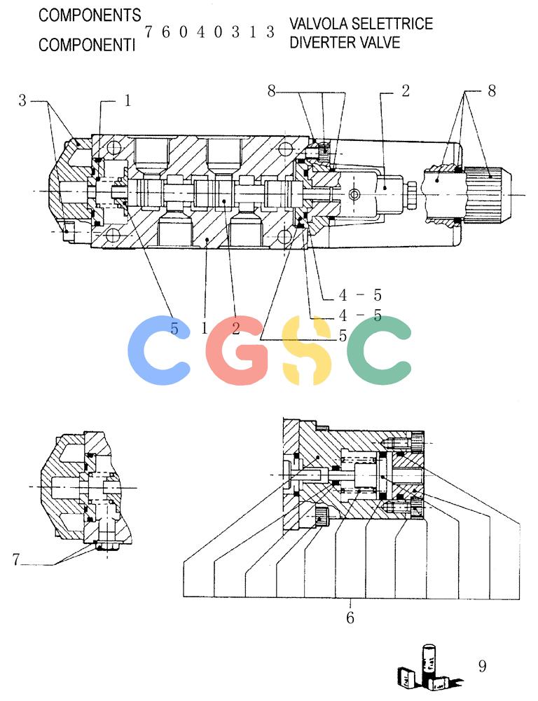 纽荷兰零件查询(FD145) - CRAWLER DOZER (N.A. VERSION) (10/98-) (9.441[06]) - ALL HYDRAULIC VERSION - HYDR. SYSTEM - OPTIONAL CODE 76048220 New Holland Constructuion