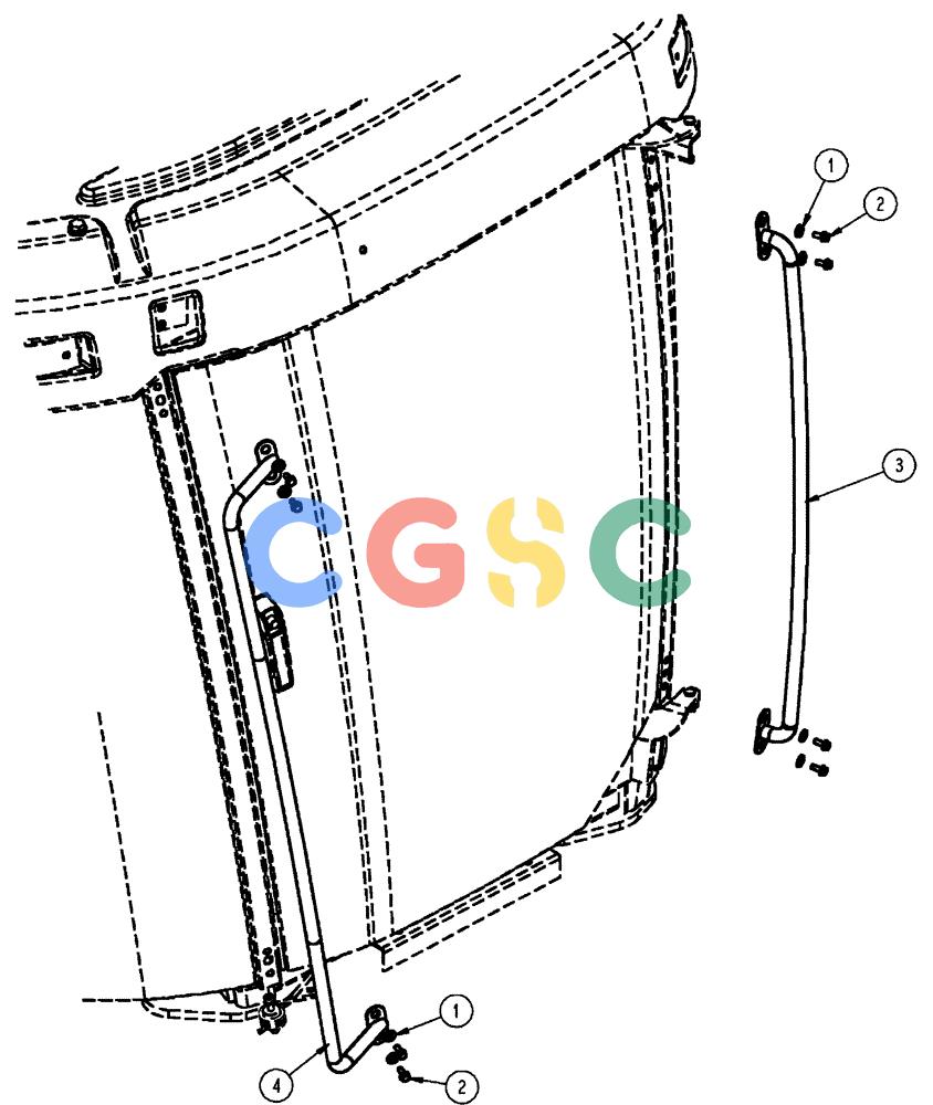 凯斯零件查询(FLX3510) - FLOATER (8/04-8/06) (01-007) - GRAB RAIL GROUP Case Agriculture